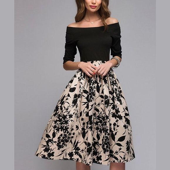 Ricco Bruno Dresses & Skirts - [RICCO BRUNO] Off Shoulder A-Line Dress